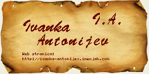 Ivanka Antonijev vizit kartica
